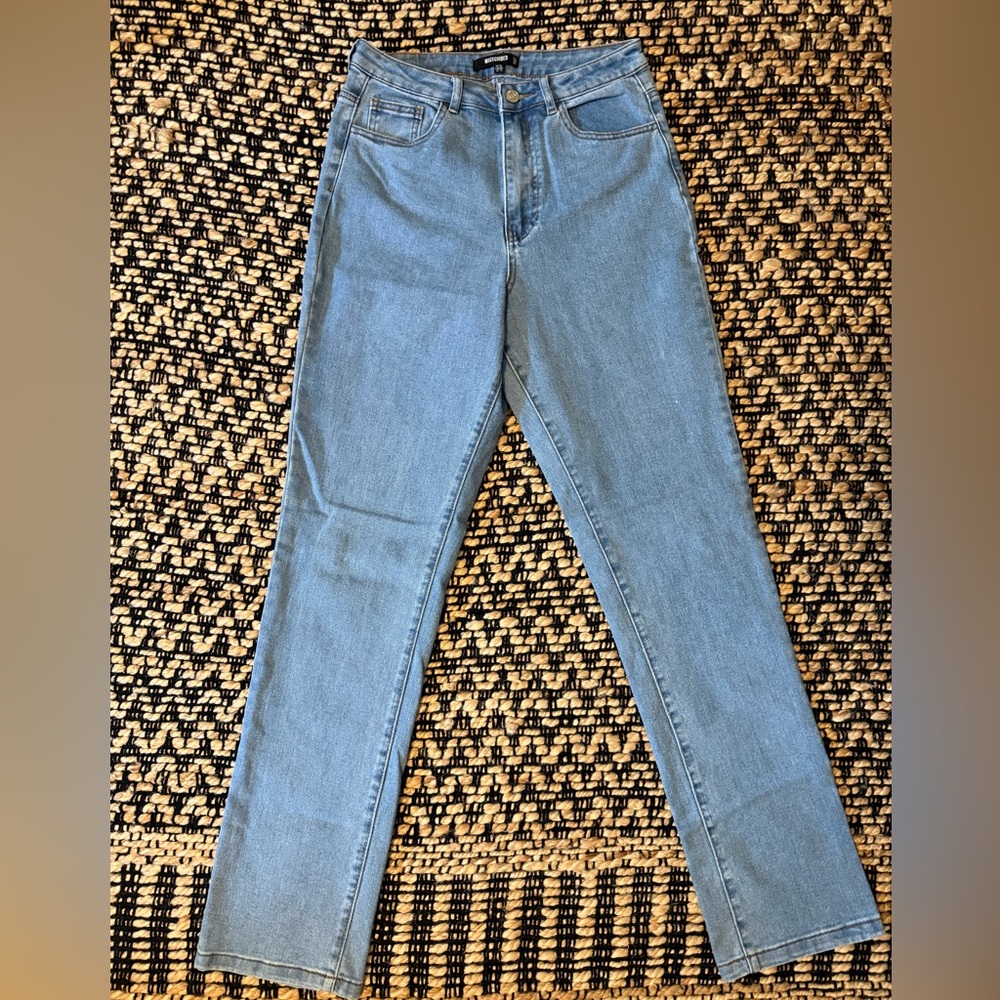 Missguided 4 Long Straight High Rise Jeans